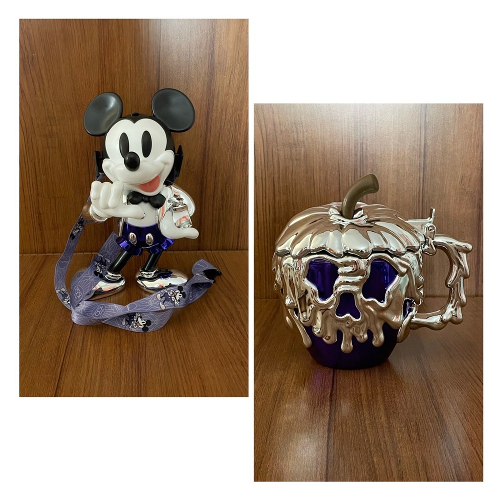 NEW Set Disney Parks 100 Years of Wonder Mickey Mouse Sipper & Poison Apple Mug